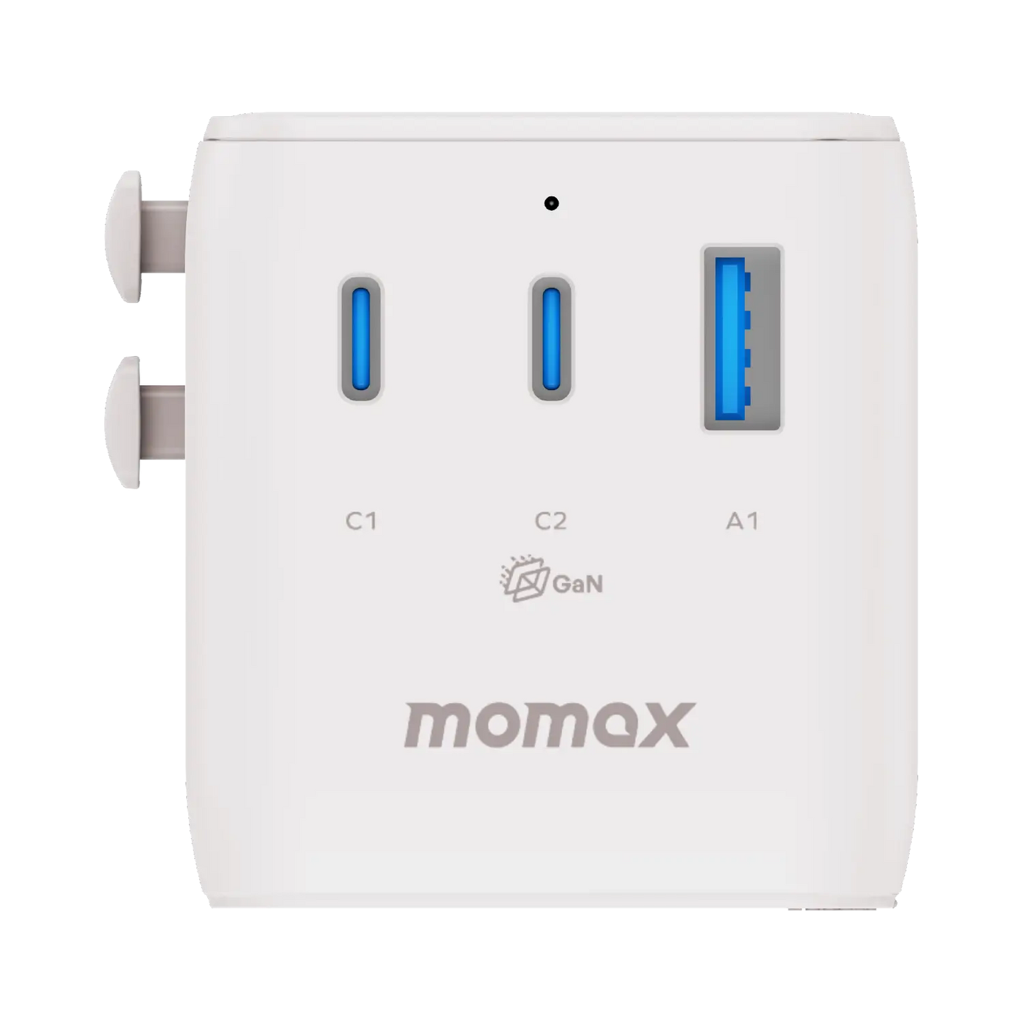 1-World² 3-Port Mini Universal Travel GaN Charger 20W with Dual AC