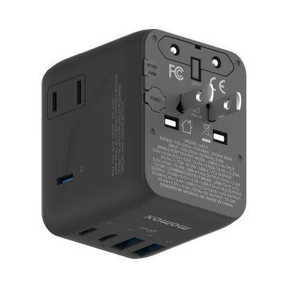 1-World² 5-Port Mini Travel GaN Charger 35W with Dual AC