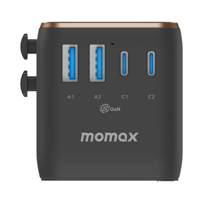 1-World² 5-Port Mini Travel GaN Charger 35W with Dual AC