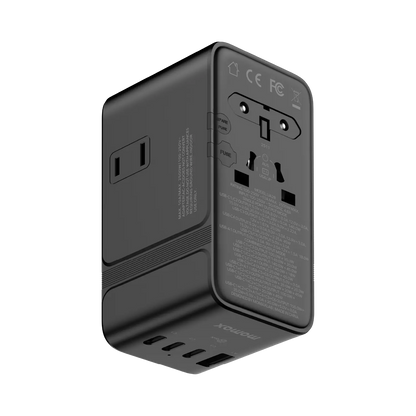 1-World² 205W 7-Port Dual AC Travel Adapter