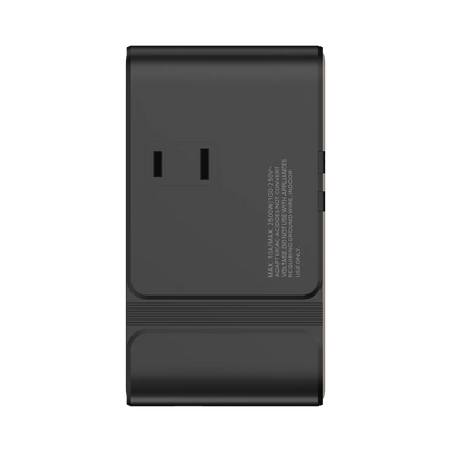 1-World² 205W 7-Port Dual AC Travel Adapter