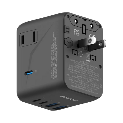 1-World² 45W 5-Port Dual AC Travel Adapter