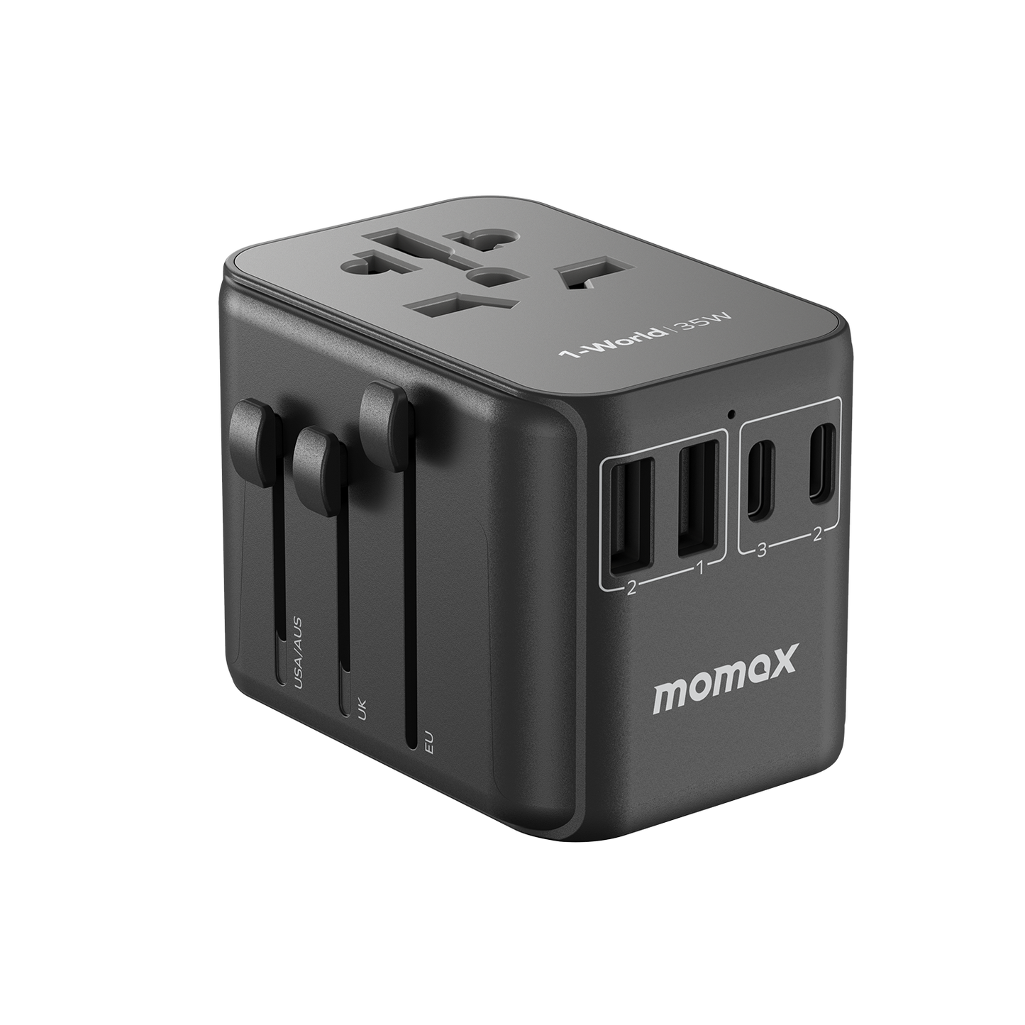 1-World 5-Port Travel Charger 35W