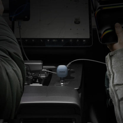 1-Move⁺ 2-Port Car Charger With Built-In Retractable Cable 60W