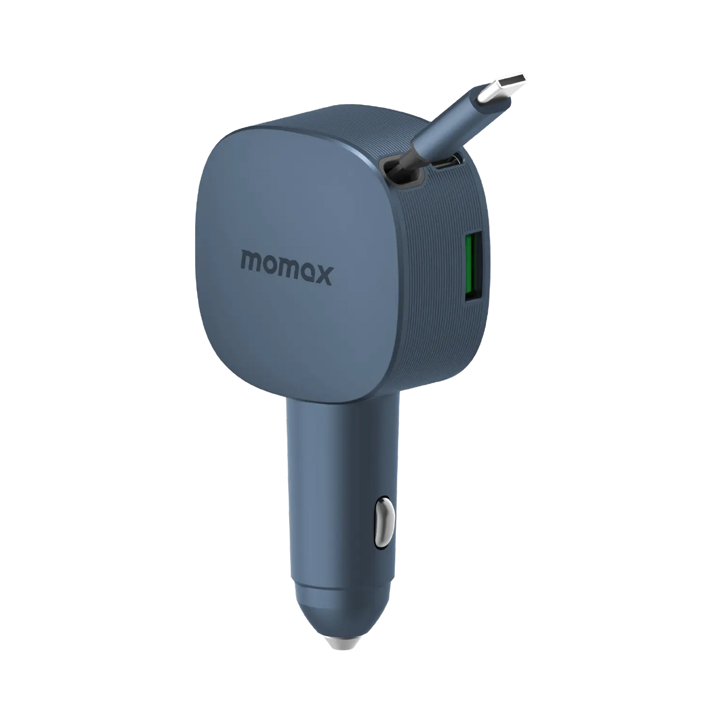 1-Move⁺ 2-Port Car Charger With Built-In Retractable Cable 60W