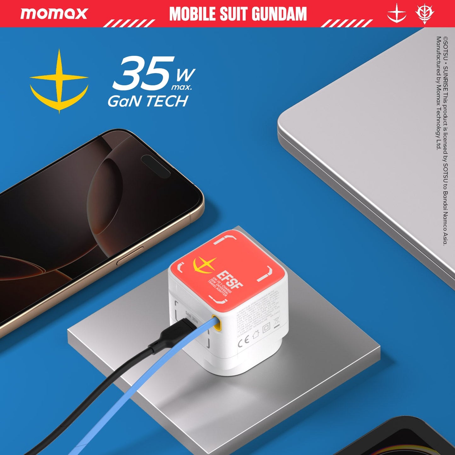 1-Charge+ 1-Port GaN Charger With Built-In USB-C Cable 35W - Limited Edition