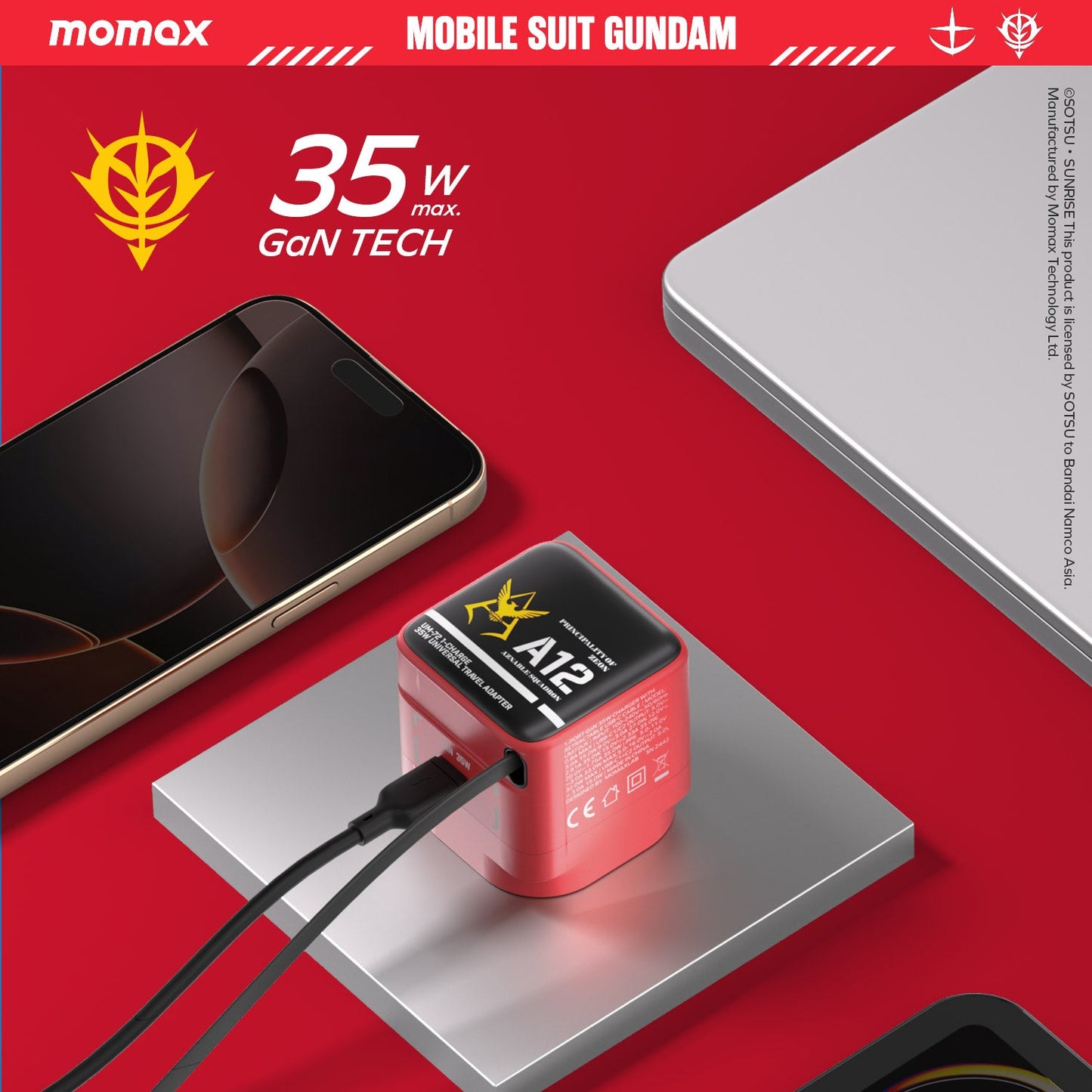 1-Charge+ 1-Port GaN Charger With Built-In USB-C Cable 35W - Limited Edition