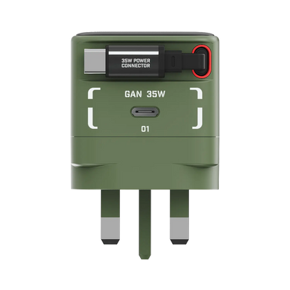 1-Charge+ 1-Port GaN Charger With Built-In USB-C Cable 35W - Limited Edition