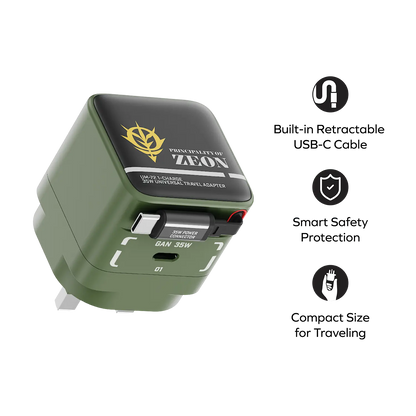 1-Charge+ 1-Port GaN Charger With Built-In USB-C Cable 35W - Limited Edition