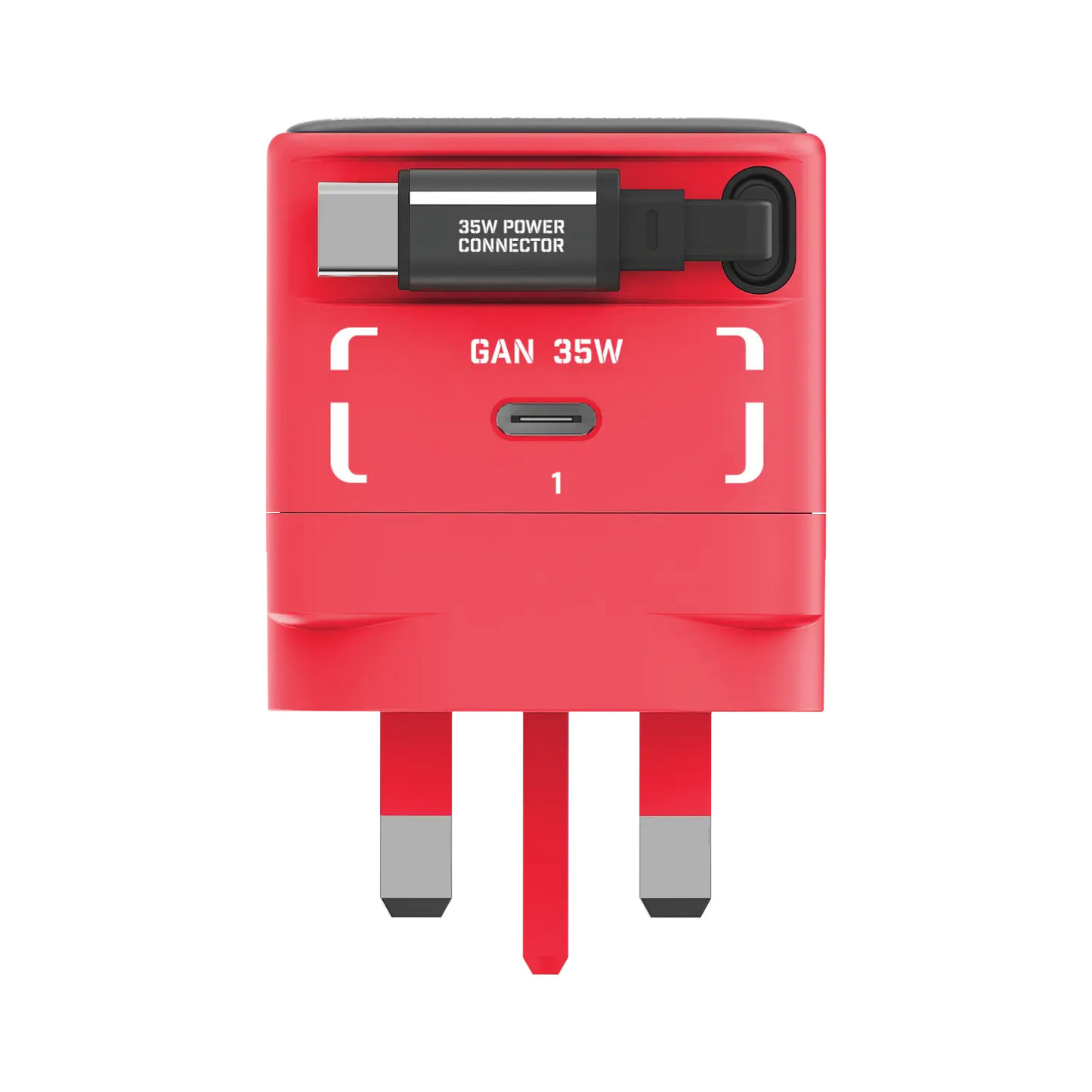 1-Charge+ 1-Port GaN Charger With Built-In USB-C Cable 35W - Limited Edition