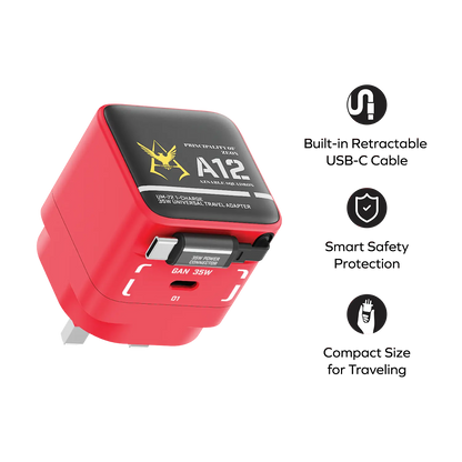 1-Charge+ 1-Port GaN Charger With Built-In USB-C Cable 35W - Limited Edition