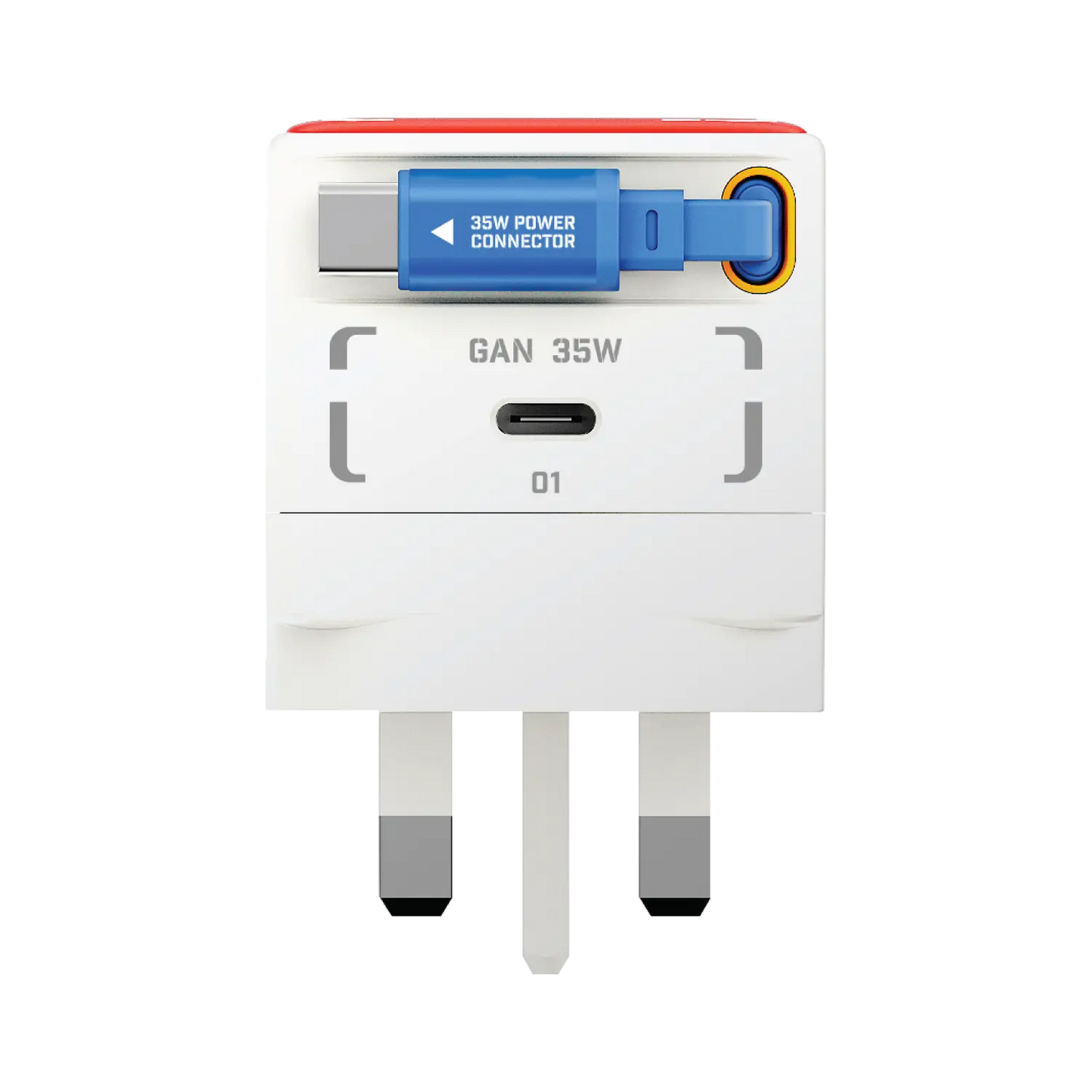 1-Charge+ 1-Port GaN Charger With Built-In USB-C Cable 35W - Limited Edition