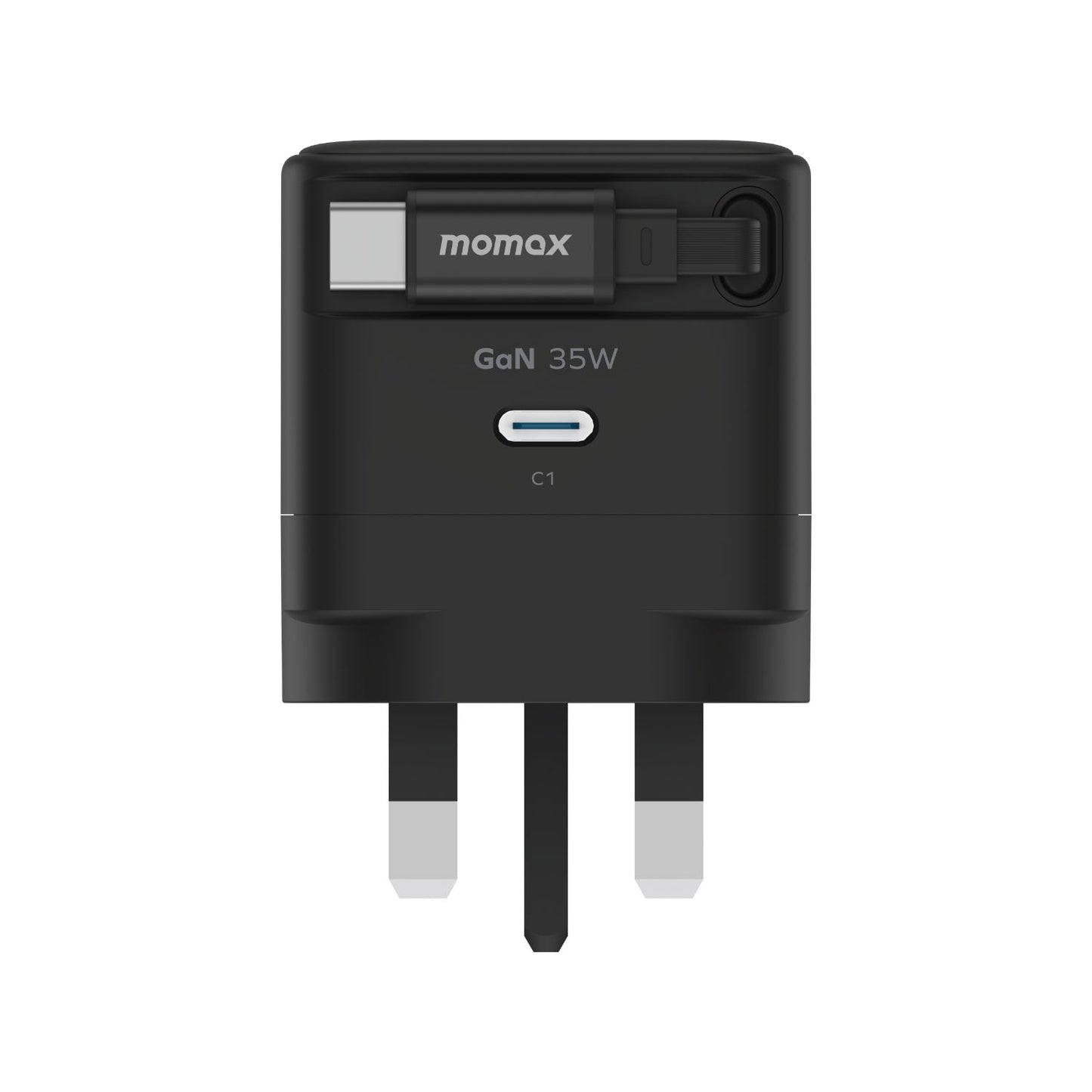 1-Charge+ 1-Port GaN Charger With Built-In USB-C Cable 35W