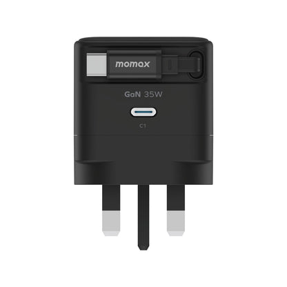 1-Charge+ 1-Port GaN Charger With Built-In USB-C Cable 35W