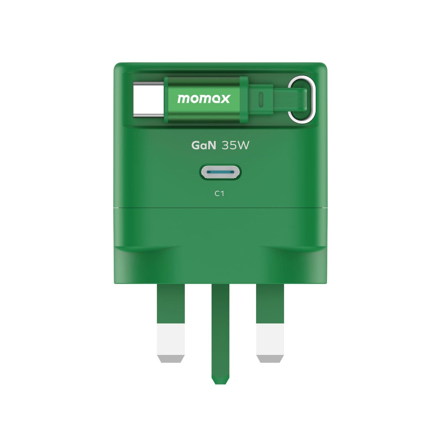 1-Charge+ 1-Port GaN Charger With Built-In USB-C Cable 35W