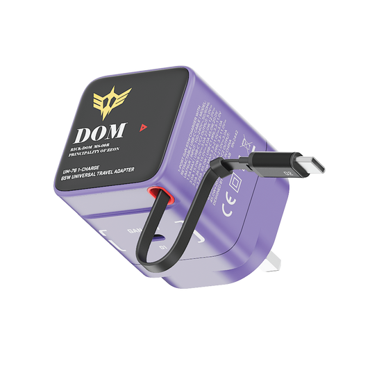 1-Charge+ 1-Port GaN Charger With Built-In USB-C Cable 65W - Limited Edition