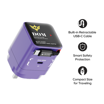 1-Charge+ 1-Port GaN Charger With Built-In USB-C Cable 65W - Limited Edition