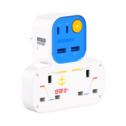 1-Charge Work Flow T-Shaped Extension Cord With 2 Sockets, 2 USB-A and 2 USB-C Ports - Limited Edition