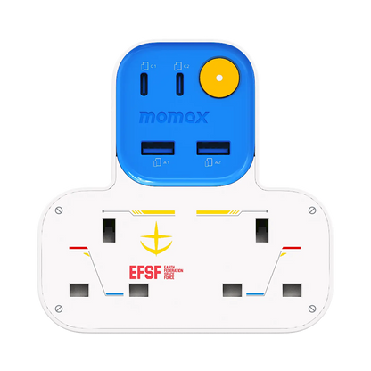 1-Charge Work Flow T-Shaped Extension Cord With 2 Sockets, 2 USB-A and 2 USB-C Ports - Limited Edition