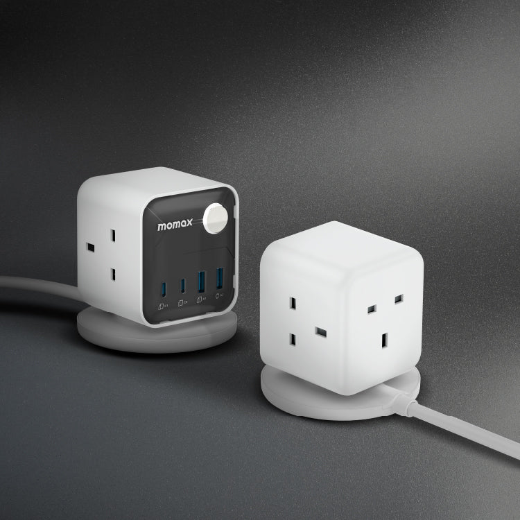 1-Charge Work Flow 3-Outlet GaN Power Cube 30W with USB Ports