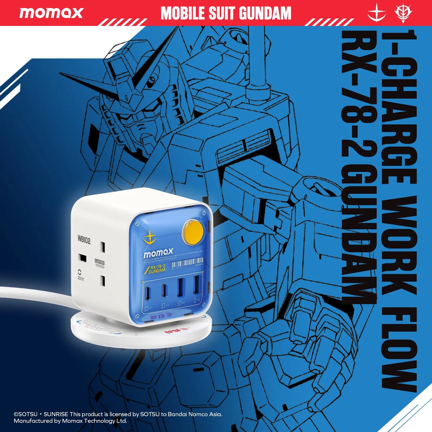 1-Charge Work Flow 3-Outlet GaN Power Cube 30W with USB Ports - Limited Edition