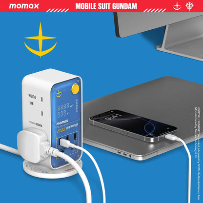 1-Charge Work Flow 6-Outlet GaN Power Tower 35W with USB Ports - Limited Edition