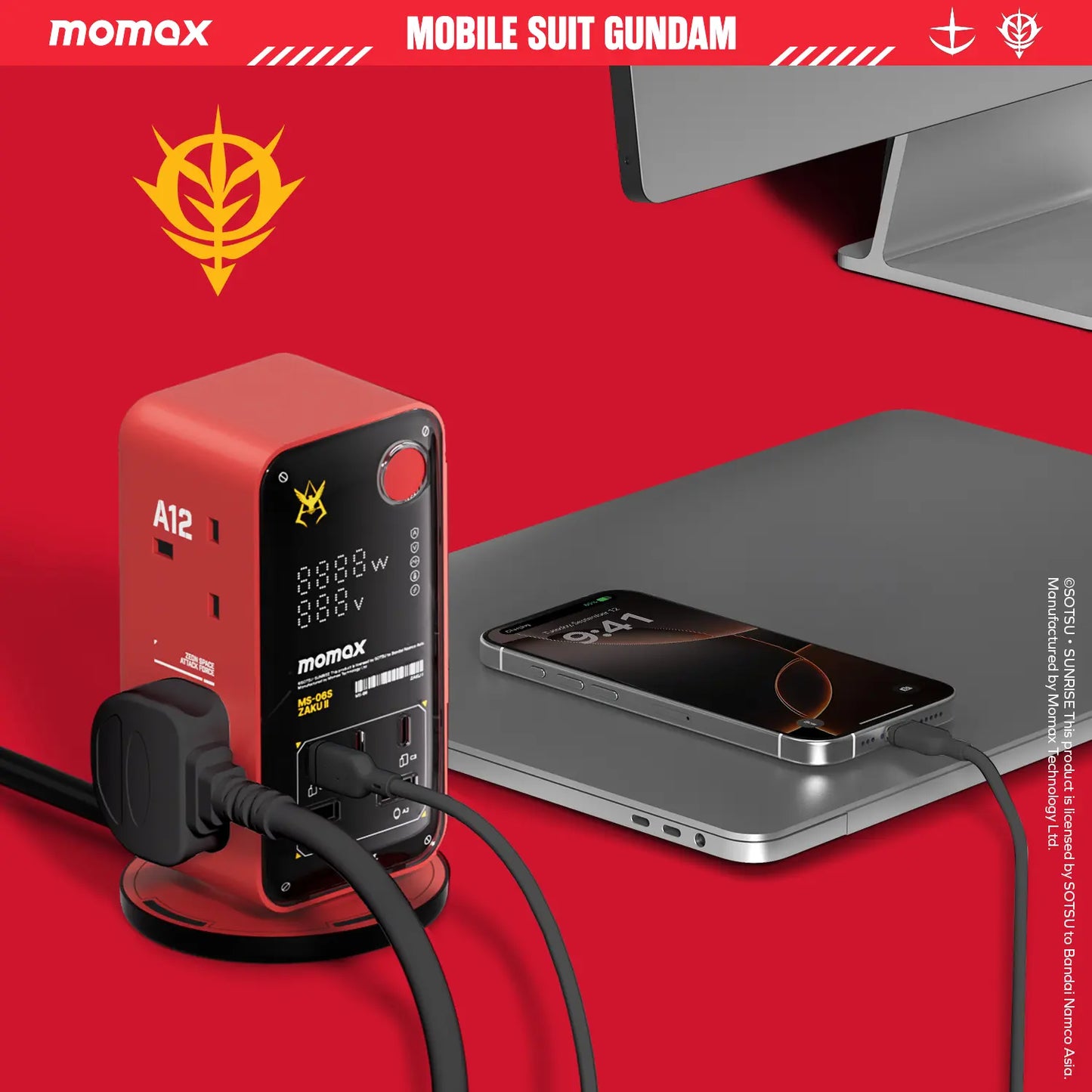 1-Charge Work Flow 6-Outlet GaN Power Tower 35W with USB Ports - Limited Edition