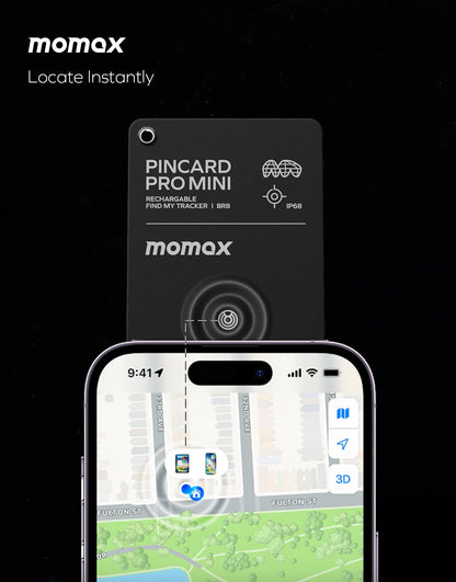 PinCard Pro Mini Rechargeable Find My Locator