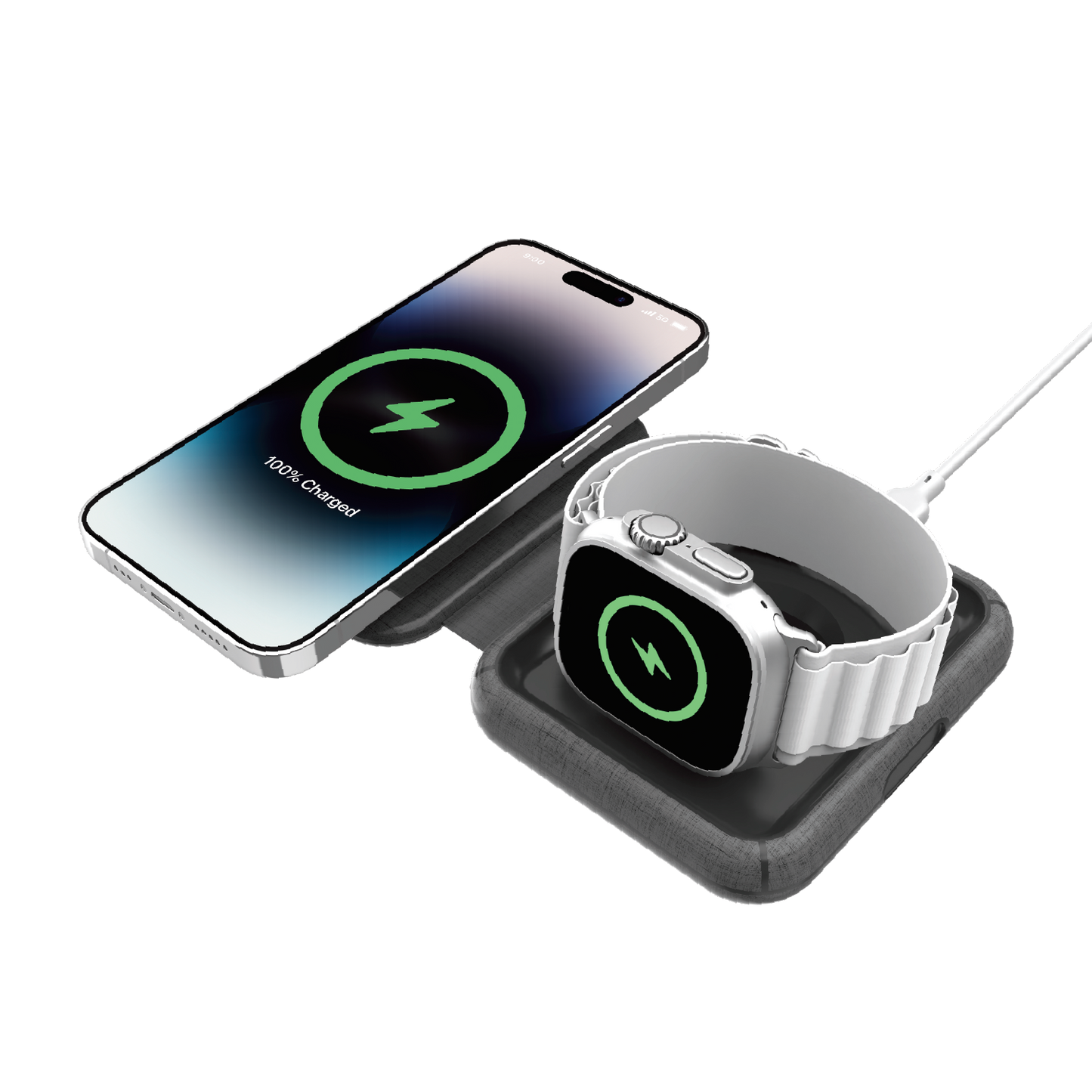 Q.Mag Go 2-in-1 MagSafe Wireless Charger 15W