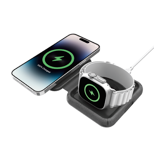 Q.Mag Go 2-in-1 MagSafe Wireless Charger 15W