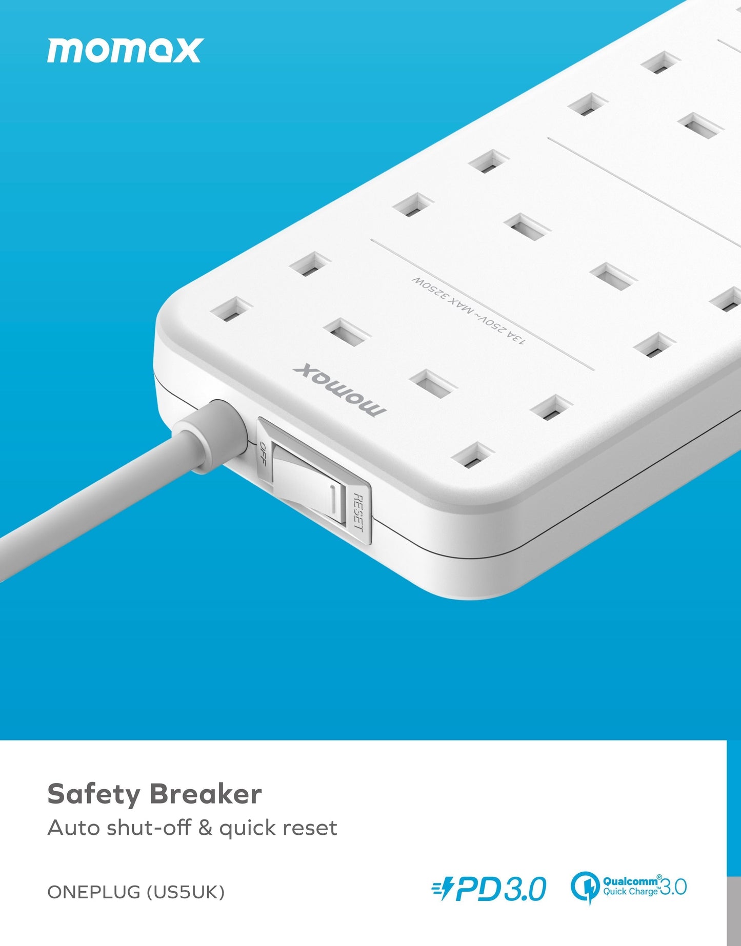 Oneplug 8-Outlet Power Strip With USB