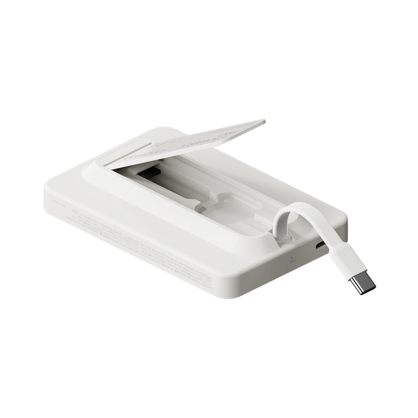 1-Power X Pro Magnetic Wireless Power Bank 5000mAh With Built-In USB-C Cable