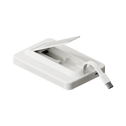 1-Power X Pro Magnetic Wireless Power Bank 5000mAh With Built-In USB-C Cable