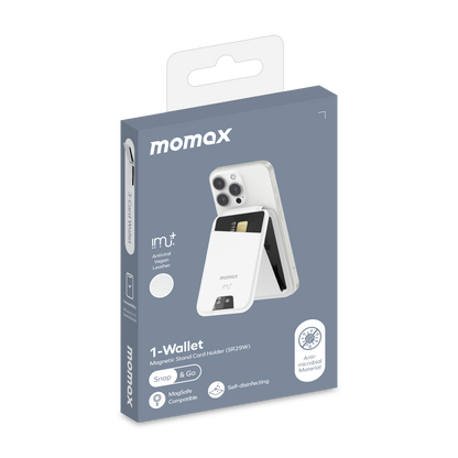 1-Wallet Vegan Leather Magnetic Card Holder with Stand