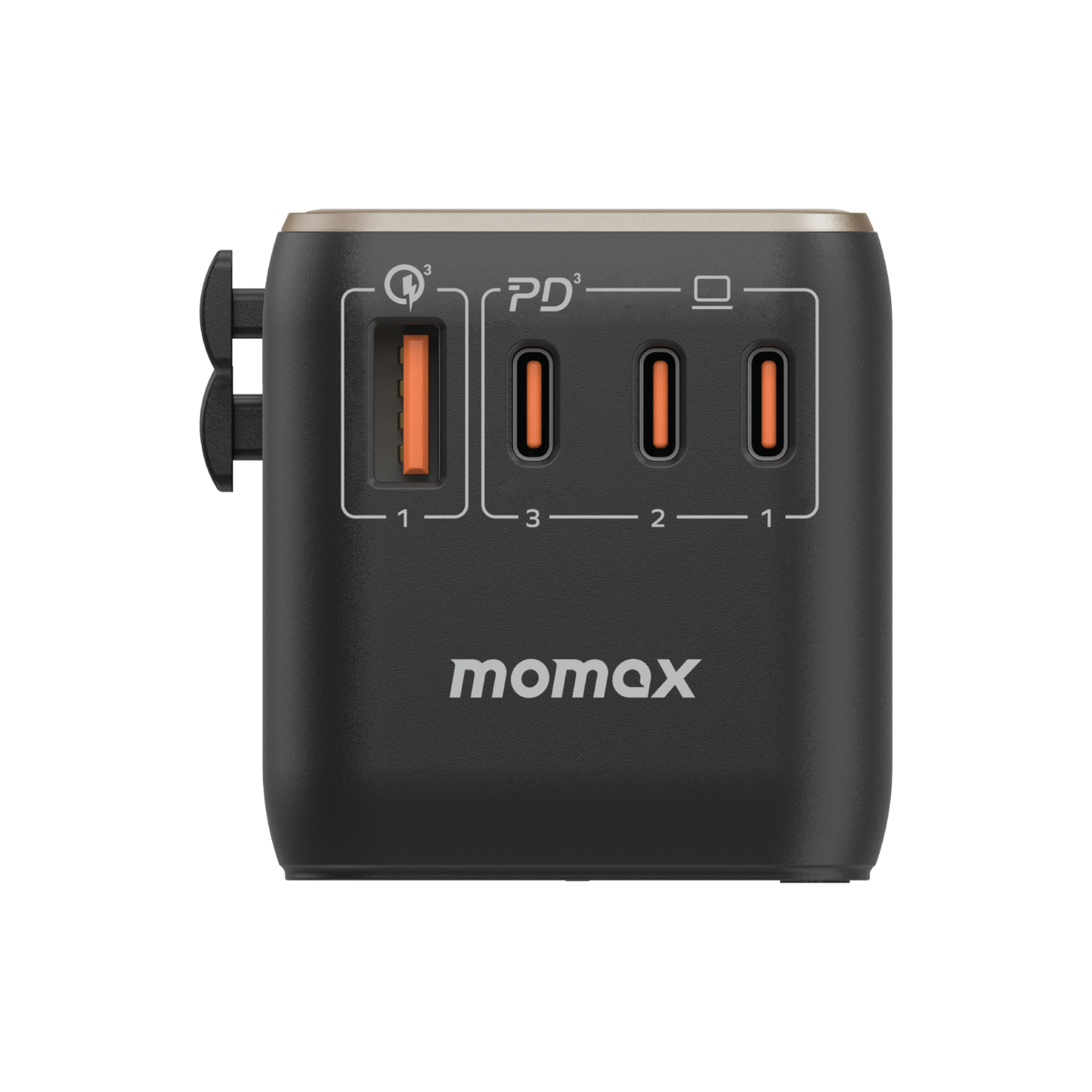 1-World Universal 4-Port Travel GaN Charger 120W + USB-C Cable