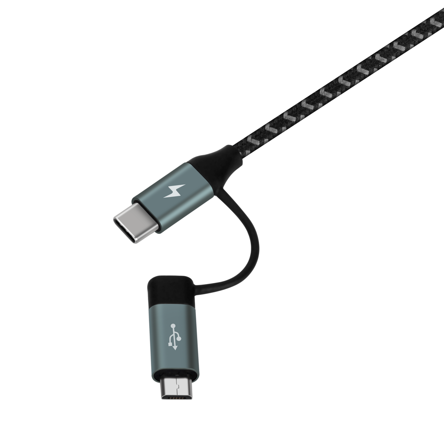 OneLink 4-in-1 USB-A & USB-C to Micro USB & USB-C Braided Cable 60W 1.2m