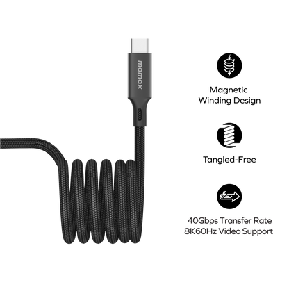 Mag.Link Magnetic USB 4.0 USB-C to USB-C Cable 240W 1.5m