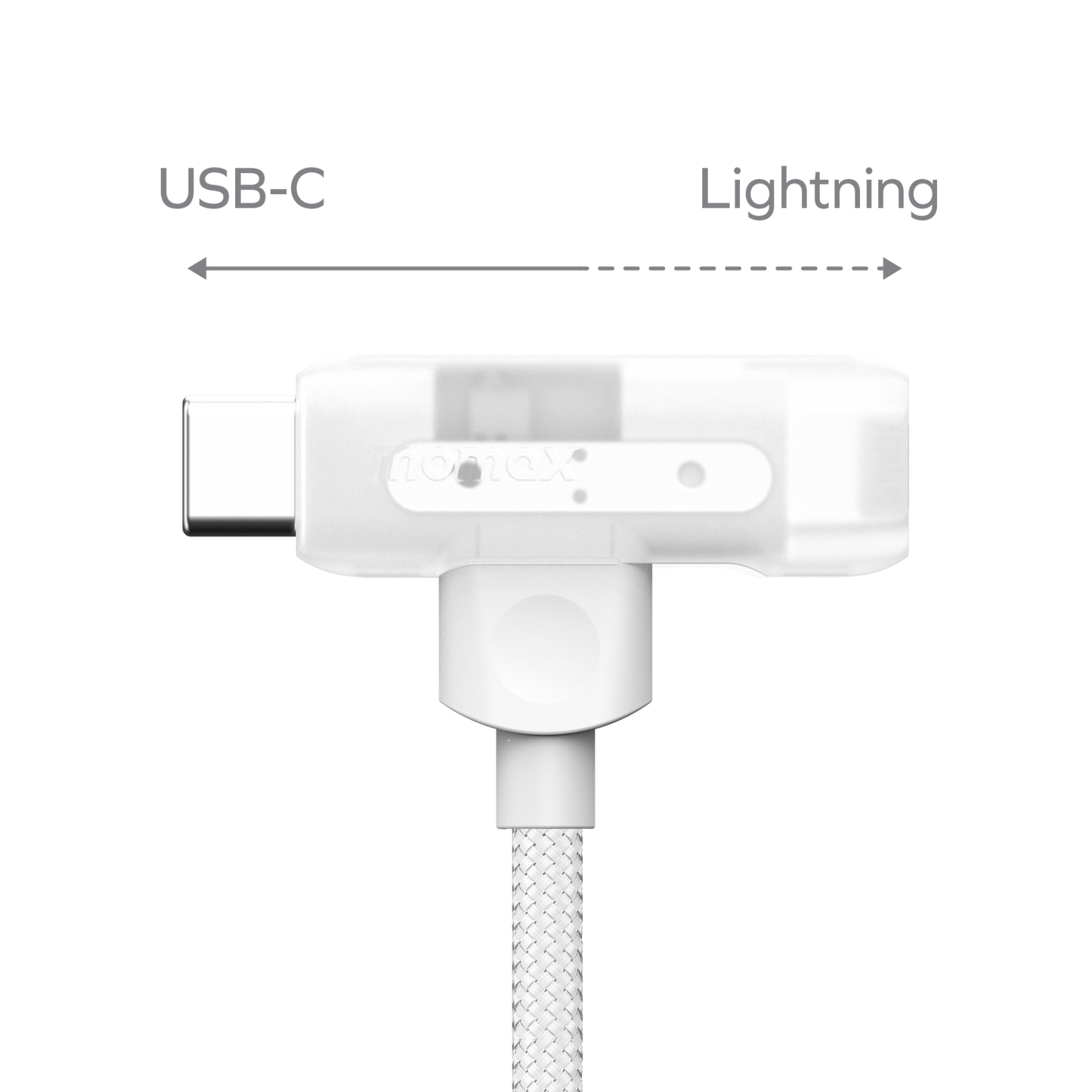 1-Link Flow Duo USB-C to USB-C & Lightning Braided Cable 60W 1.5m