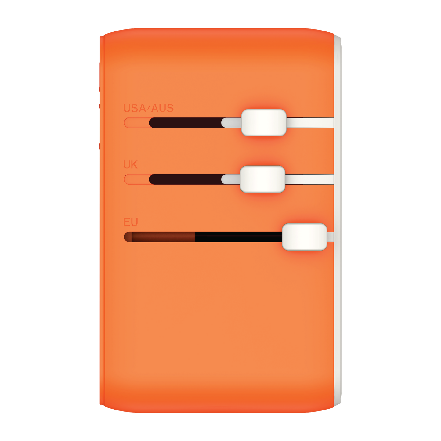 1-World+ 3-Port Travel Charger Built-In USB-C Cable 25W
