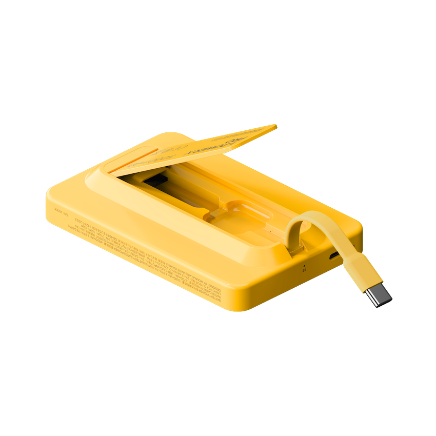 1-Power X Pro Magnetic Wireless Power Bank 5000mAh With Built-In USB-C Cable